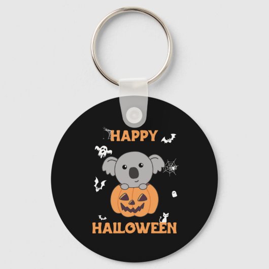 Porte-clés Koala En Citrouille Sweet Koalas Halloween heureux (Recto)