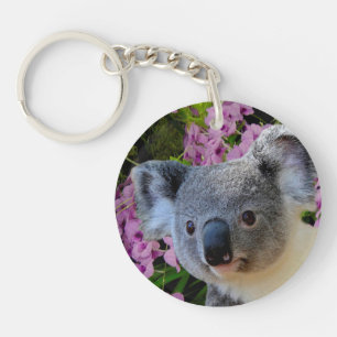 Porte-clés Koala et orchidées