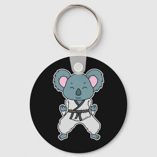 Porte-clés Koala fait du karaté (Recto)