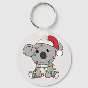 Porte-clés Koala Noël Animaux d'hiver Koalas Porte - clé