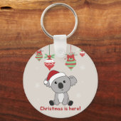Porte-clés Koala Noël Neige Animaux d'hiver Koalas Keychai (Recto)