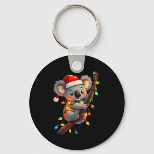 Porte-clés Koala Santa Hat illumine Noël jote Noël Pajama