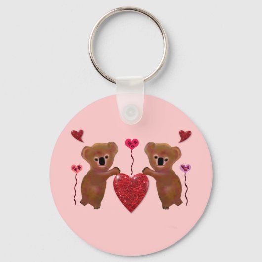 Porte-clés Koala Valentine Hearts Porte - clés (Recto)