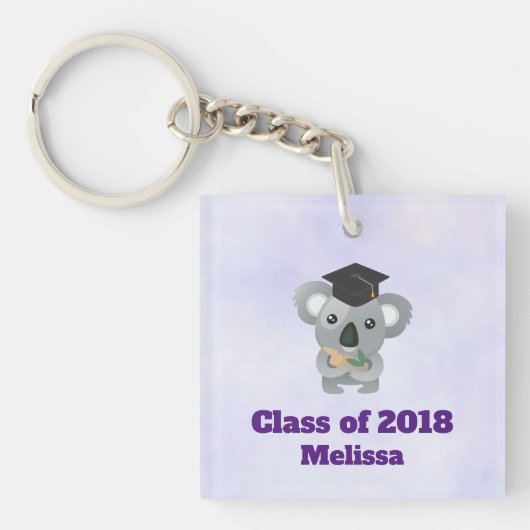 Porte-clés Koalaty diplômé Pun Koala en Casquette de deuxième (Devant)