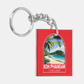 Porte-clés Koh Phangan Thailand Travel Art Emblem (Devant gauche)