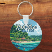 Porte-clés Koh Tao Thaïlande Asie Plage de plongée sous-marin (Recto)