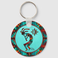 Kokopelli Sud-Ouest Jouer Porte - clé à la lueur