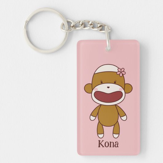Porte-clés Kona the Sock Monkey Acrylic Keychain (Devant)
