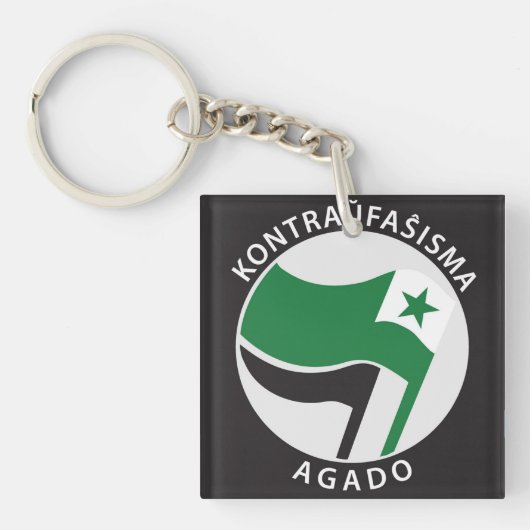 Porte-clés Kontraŭfaŝisma-agado Esperanto (Devant)