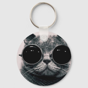 Porte-clés kool frais KAT de chat avec des nuances