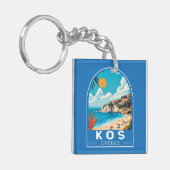 Porte-clés Kos Grèce Voyage Art Rétro (Devant gauche)