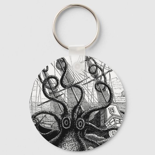 Porte-clés Kraken mangeant un voilier (Recto)
