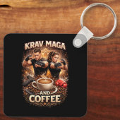 Porte-clés Krav Maga et Café (Verso)