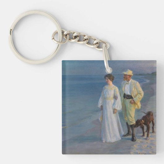 Porte-clés Kroyer - L'artiste et sa femme sur la plage (Devant)