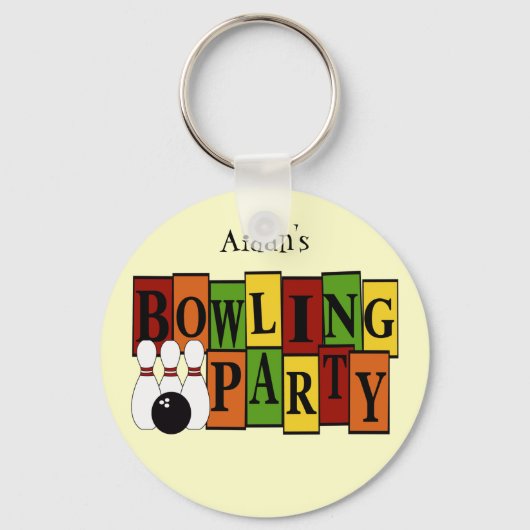 Porte-clés KRW Custom Bowling fête d'anniversaire (Recto)