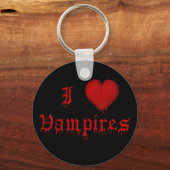 Porte-clés KRW Laissant du sang J'aime les vampires (Recto)