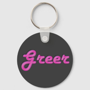 Porte-clés KRW Pink Neon Nom Porte - clé - Greer