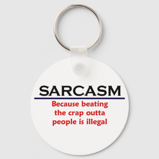 Porte-clés KRW Sarcasm Drôle plaisanterie (Recto)