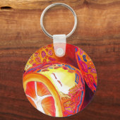 Porte-clés Kumquats agrumes oranges aquarelles fruits art (Recto)