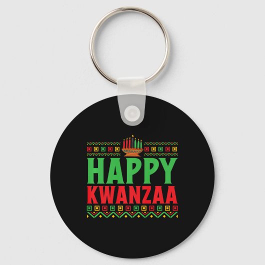 Porte-clés Kwanzaa - Happy Kwanzaa (Recto)