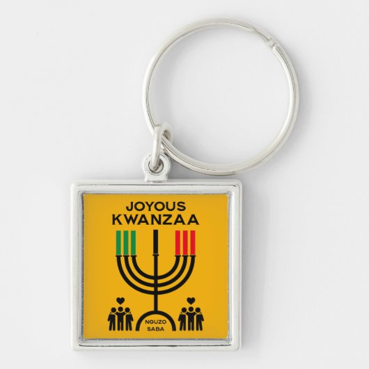 Porte-clés Kwanzaa joyeux (Devant)