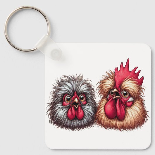 Porte-clés "Kyle & Katie Silkie" Duo  Aluminum Keychain (Recto)