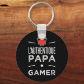Porte-clés L authentique papa gamer (Recto)