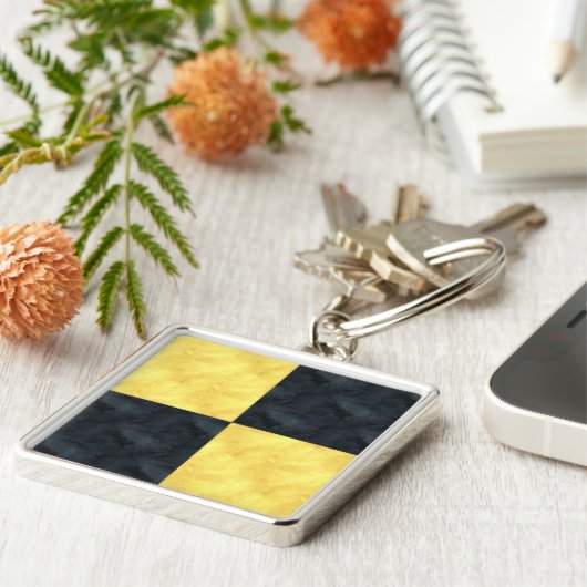 Porte-clés L Lima Aquarelle Signal nautique Pavillon maritime (Côté)