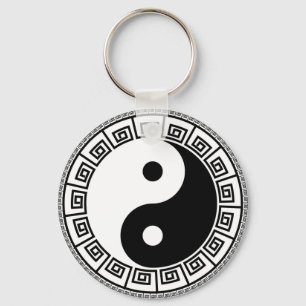 Porte-clés La balance : Ba Gua, huit trigrammes yin yang TCM