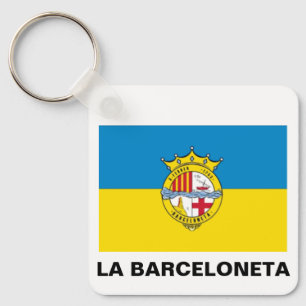 Porte-clés La Barceloneta (drapeau, quartier à Barcelone