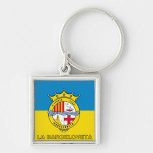 Porte-clés La Barceloneta (drapeau, quartier de Barcelone
