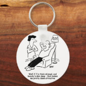 Porte-clés La beauté est profonde. Drôle dessin (Recto)