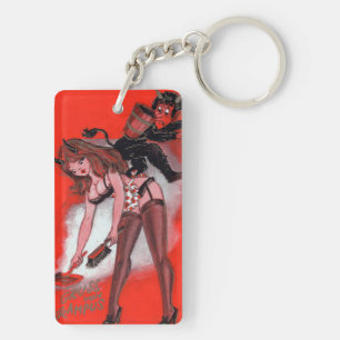 Porte-clés La beauté et le Krampus Noël Vintage Noël