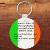 Porte-clés La bénédiction du conducteur irlandais (Recto)