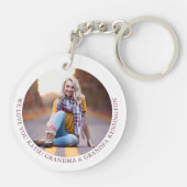 Porte-clés La Bible chrétienne Verse rose Floral Photo (Dos)