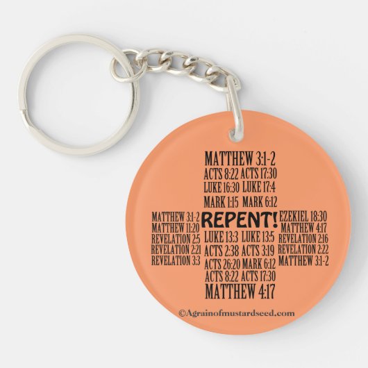 Porte-clés La bible cite inspiré (Devant)