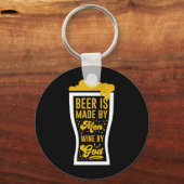 Porte-clés La Bière Est Faite Par Les Hommes (Recto)
