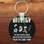 Porte-clés La biologie La seule science où la multiplication (Recto)