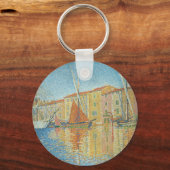 Porte-clés La Bouée rouge de Paul Signac, Pointillisme vintag (Recto)