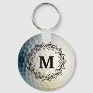 Porte-clés La boule de golf faite sur commande de monogramme