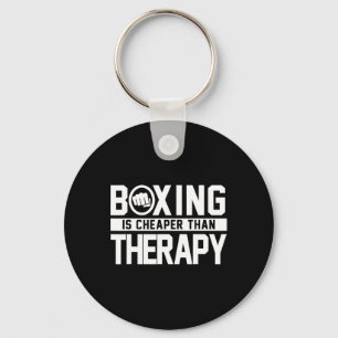 Porte-clés La boxe est moins chère que la thérapie Citation k