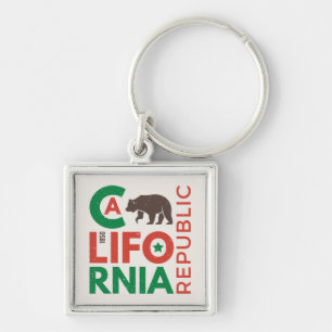 Porte-clés La Californie avec le logo d'ours gris