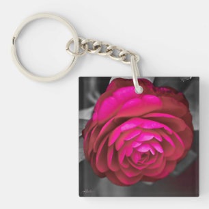 Porte-clés La Camélia rose
