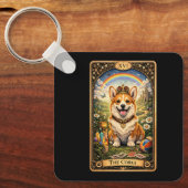 Porte-clés La carte de tarot Corgi (Recto)