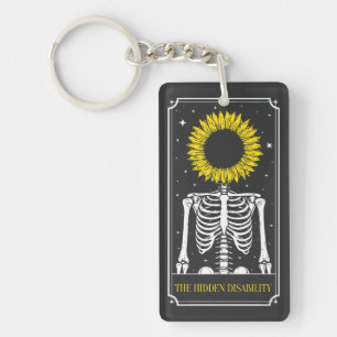 Porte-clés La carte de tarot de sensibilisation au handicap c
