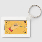 Porte-clés La carte de tarot magicien infini quatre éléments (Recto)