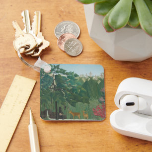 Porte-clés La Cascade de Henri Rousseau, Beaux-arts vintage