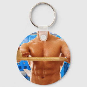 Porte-clés La chemise de SlipperyJoe homme musclé imberbe poi