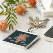 Porte-clés La chouette de sagesse et de fleurs (Côté)