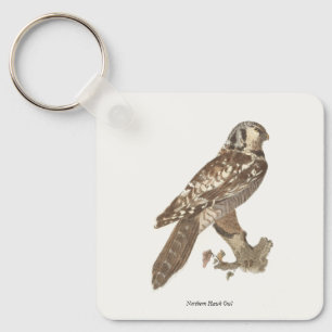 Porte-clés La Chouette du Nord (Surnia ulula) Image d'oiseau